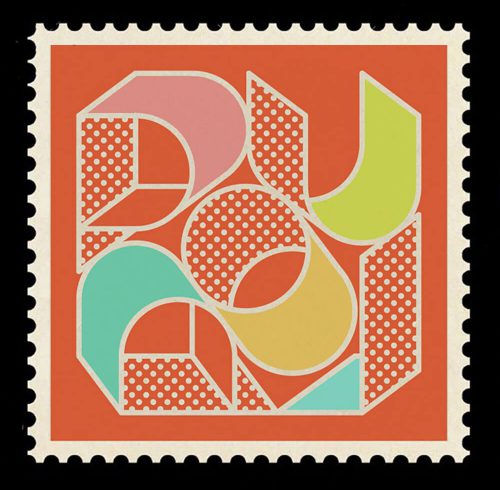 Postcard Design Pulpo Stamp