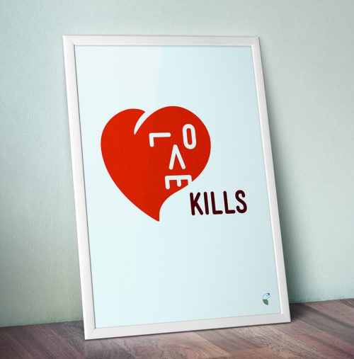 Love Kills Type Poster